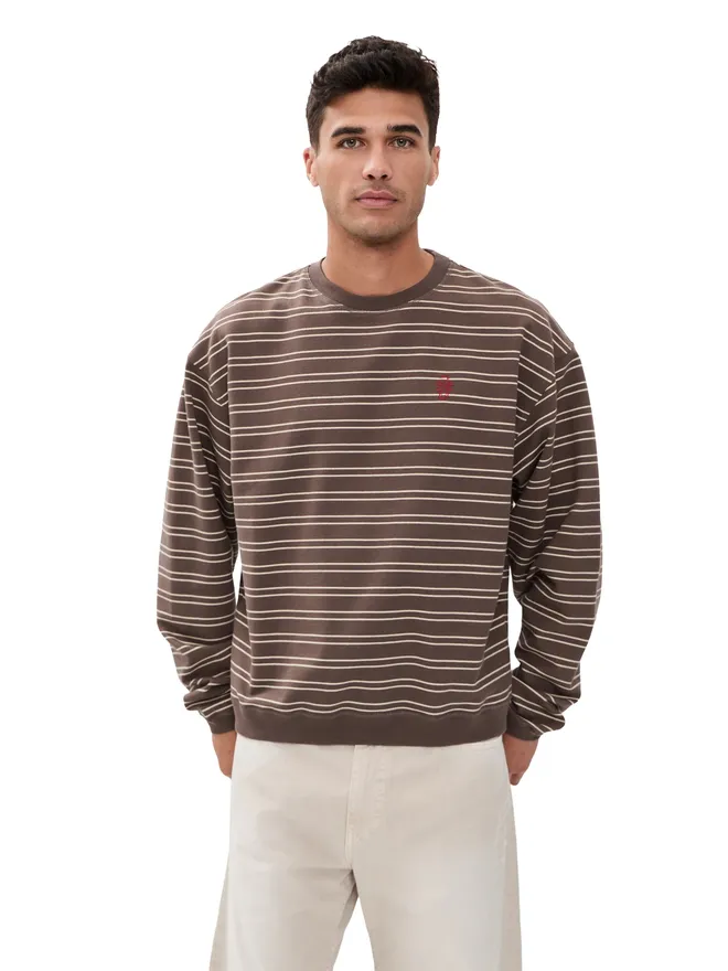 Stockholm Surfboard Club Stockholm Surfboard Club ベニー スウェットシャツ ブラウンストライプの商品画像