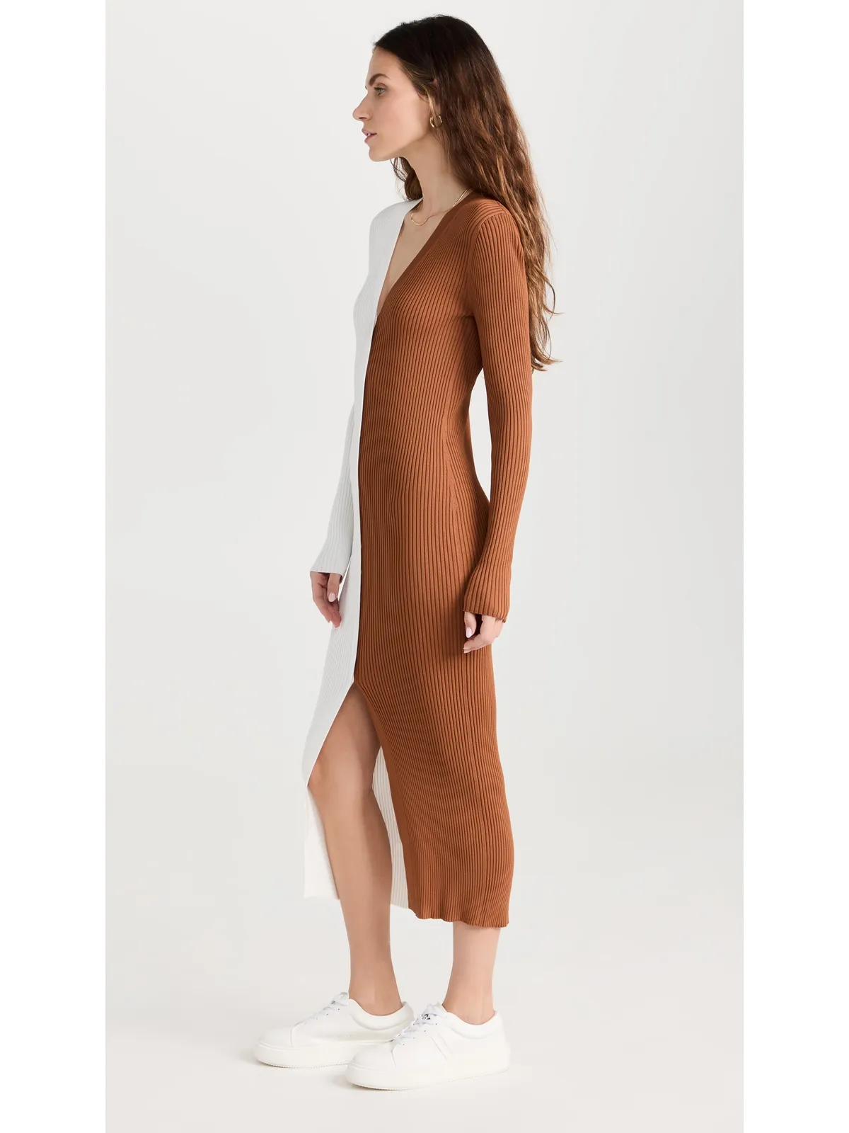 STAUD Shoko セーター Tan/White - 画像4