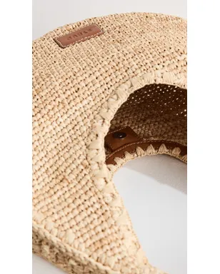 STAUD ムーン ラフィア トートバッグ Natural/Tan - サムネイル6