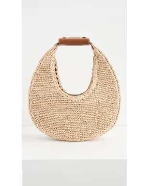 STAUD ムーン ラフィア トートバッグ Natural/Tan - サムネイル2
