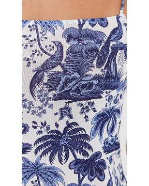 STAUD Hastings Dress Blue Toile M - サムネイル6