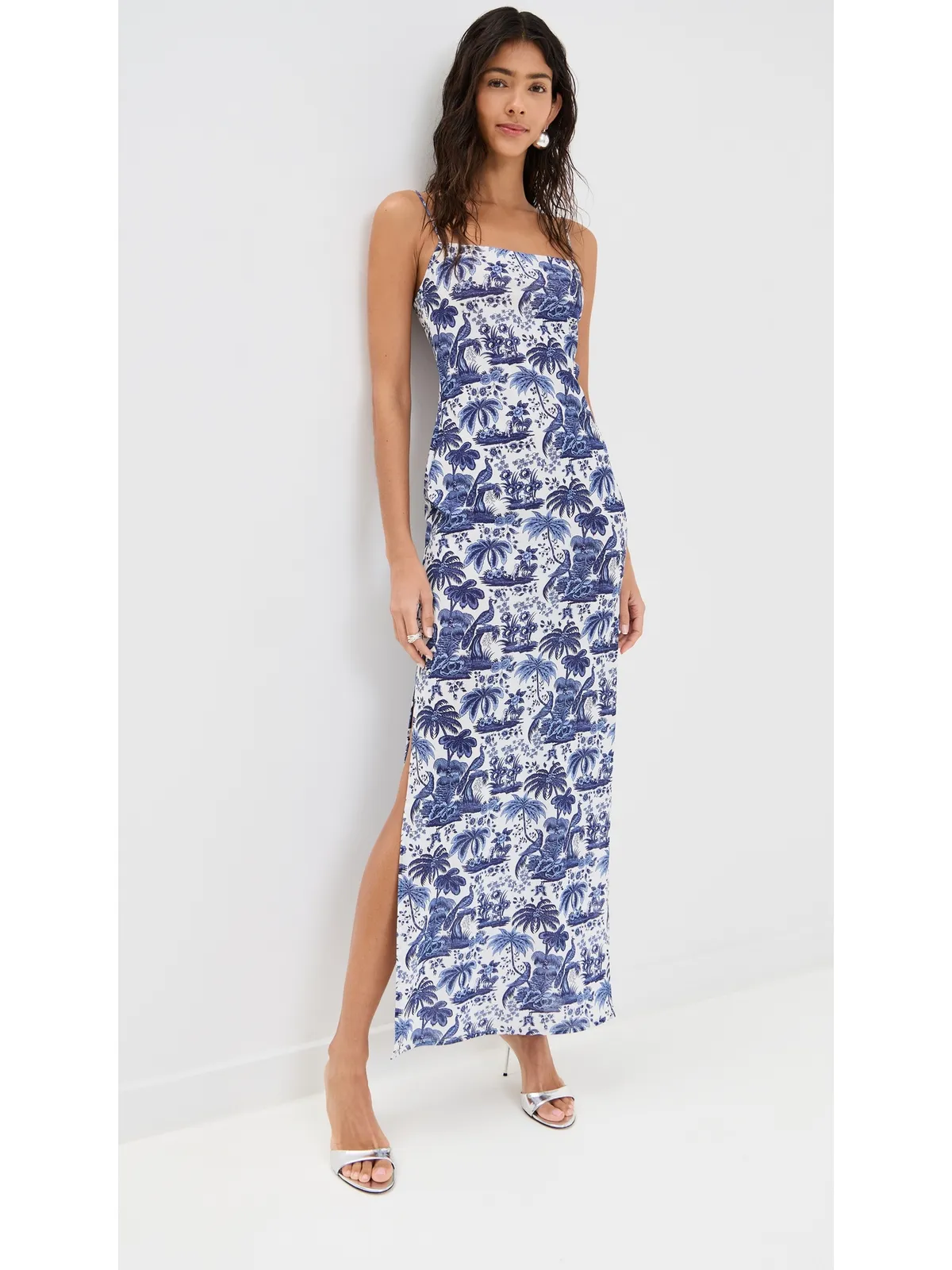 STAUD Hastings Dress Blue Toile M - 画像2