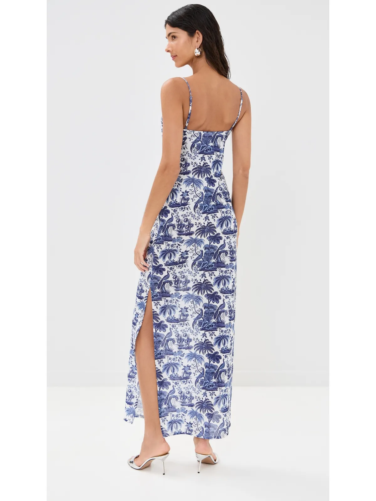 STAUD Hastings Dress Blue Toile M - 画像3