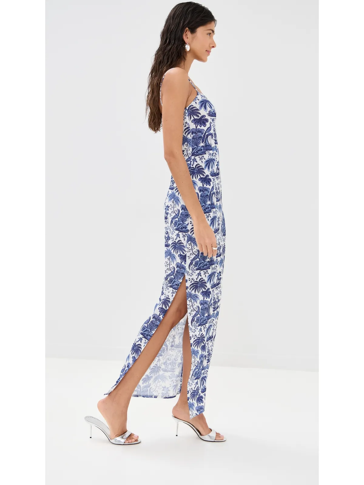 STAUD Hastings Dress Blue Toile M - 画像4
