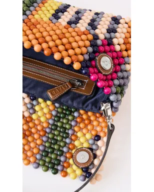 STAUD ティミー ビーズ刺繍のショルダーバッグ マルチ バヤデール ストライプ ワンサイズ - サムネイル6