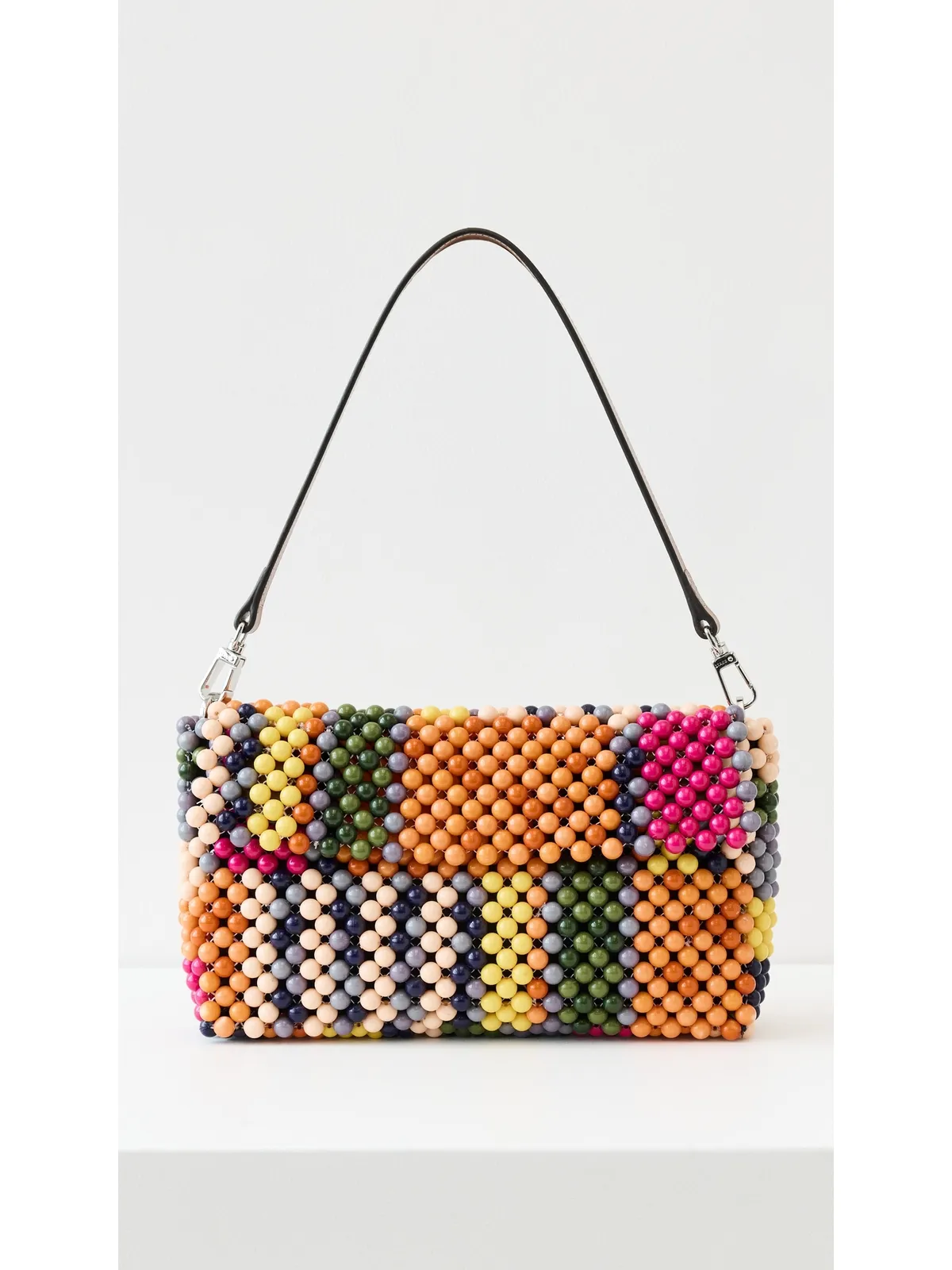 STAUD ティミー ビーズ刺繍のショルダーバッグ マルチ バヤデール ストライプ ワンサイズ - 画像2
