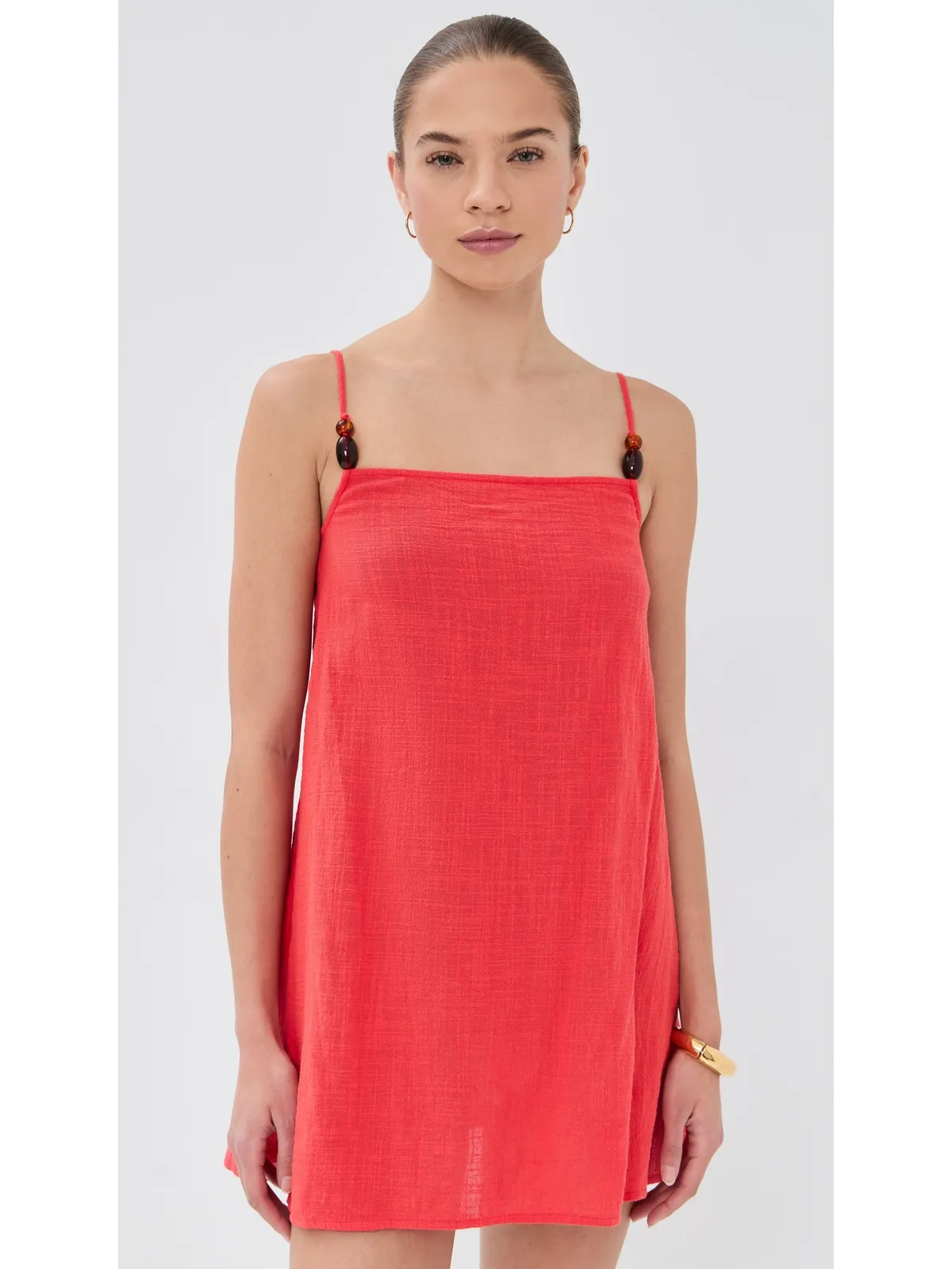 STAUD ローラ ミニドレス フレイム M - 画像2