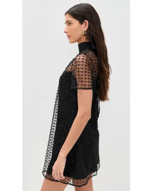 STAUD イラナ ミニドレス スターダスト オニックス - サムネイル4