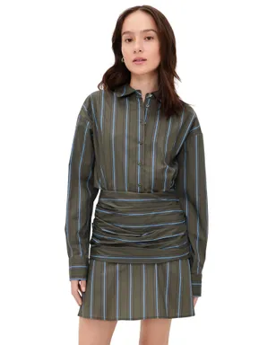 STAUD Indya ミニドレス Huntington Stripe 0 - サムネイル1