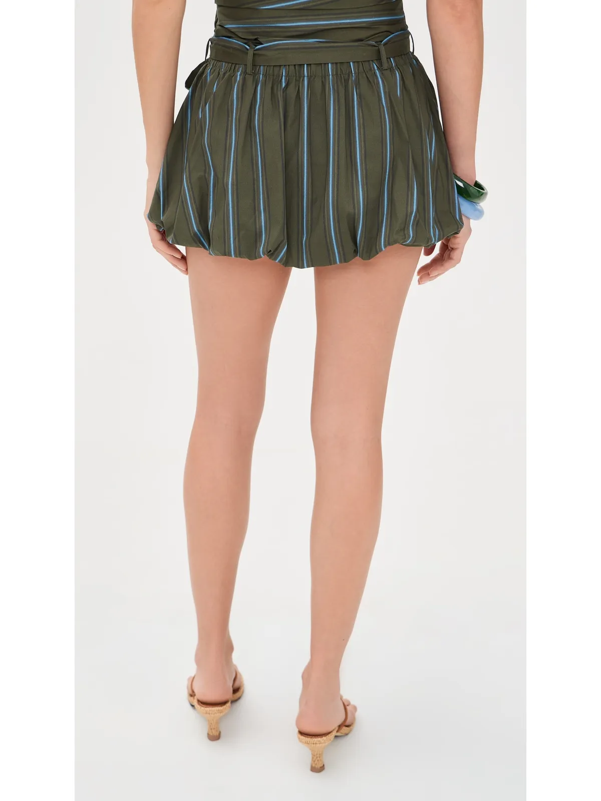 STAUD Laguna Bubble Skirt Huntington Stripe - 画像3