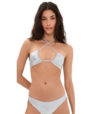 STAUD パラダイス ビキニ トップ シルバー M - サムネイル1