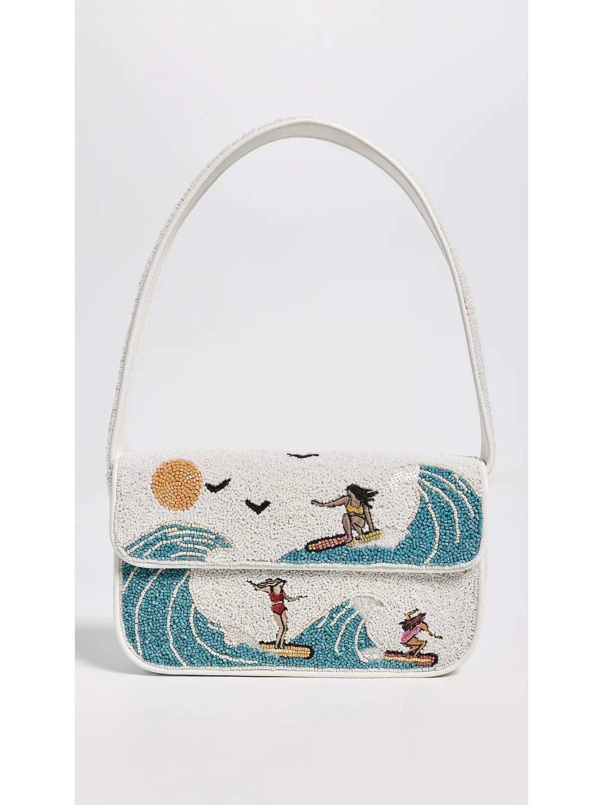 STAUD トミー ビーズ刺繍ショルダーバッグ Surf Babes - 画像2