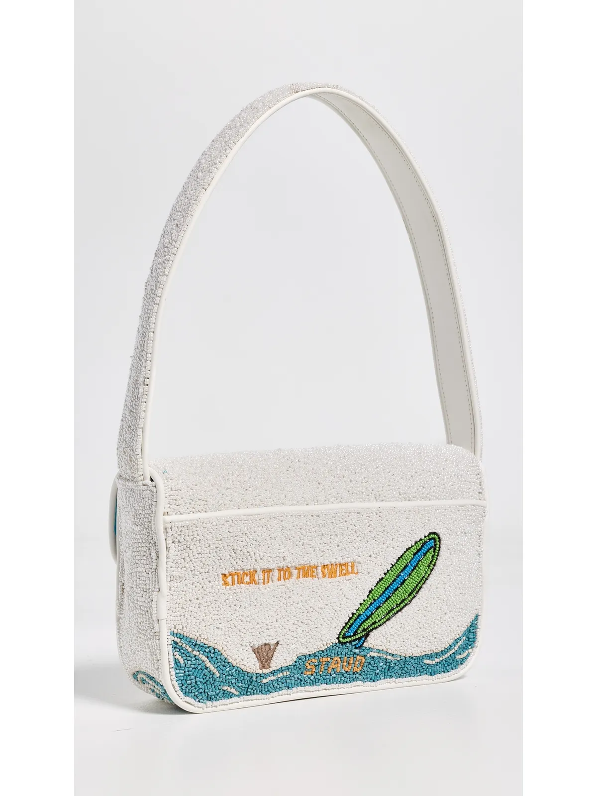 STAUD トミー ビーズ刺繍ショルダーバッグ Surf Babes - 画像4