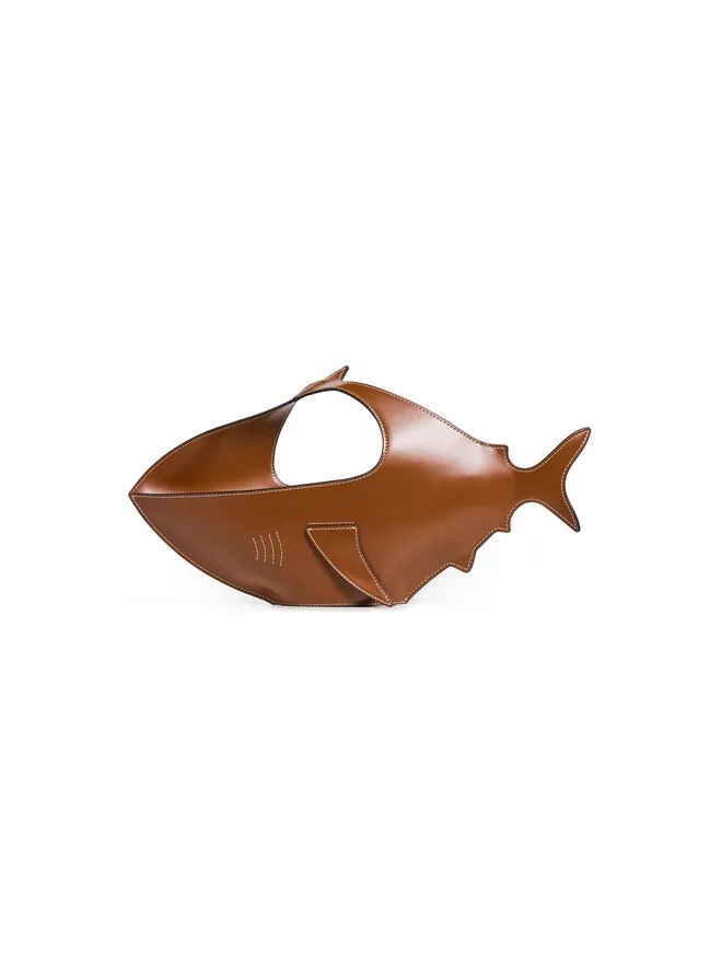 STAUD STAUD シャークハンドバッグ Tabacの商品画像