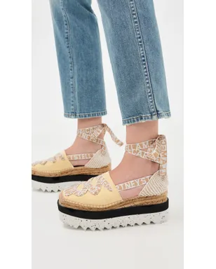 Stella McCartney Gaia キャンバス エスパドリーユ ロゴリボン Banana - サムネイル5