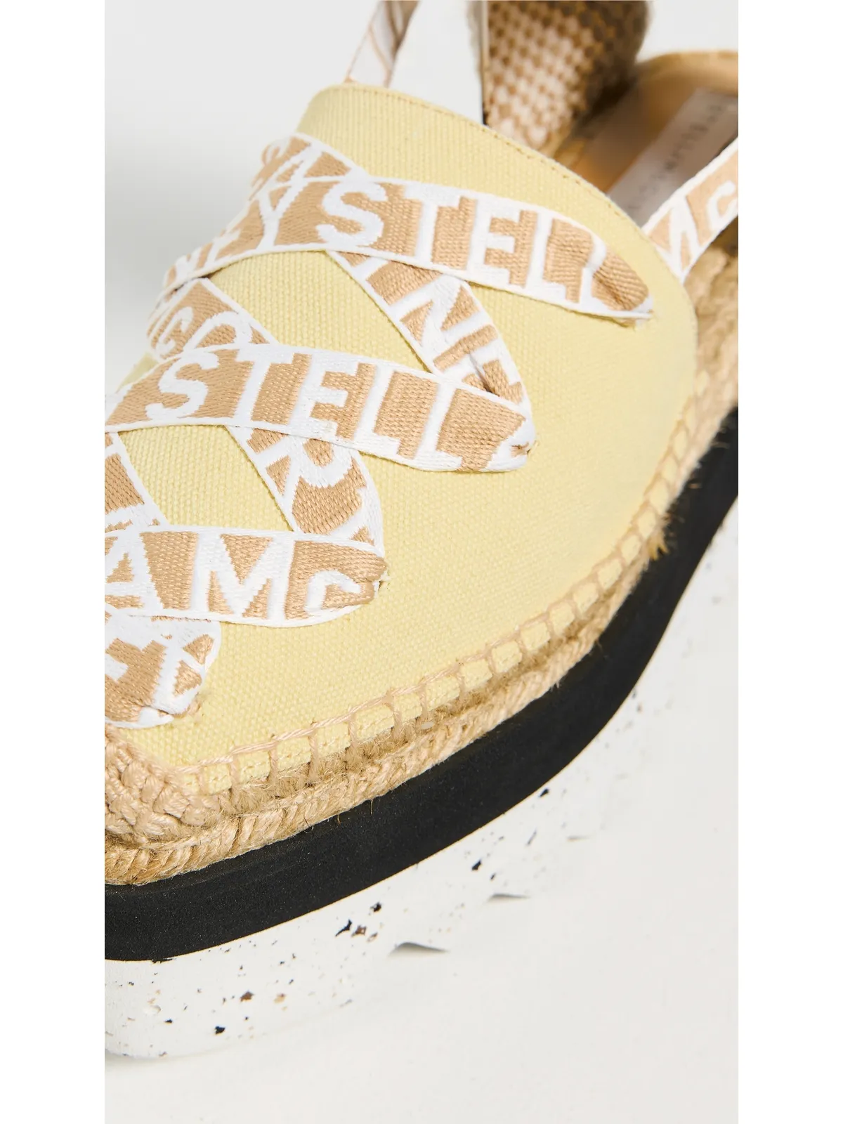 Stella McCartney Gaia キャンバス エスパドリーユ ロゴリボン Banana - 画像6