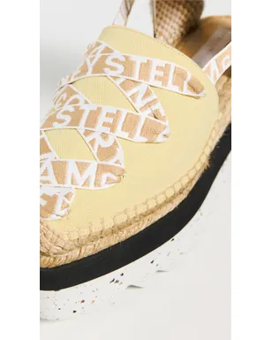 Stella McCartney Gaia キャンバス エスパドリーユ ロゴリボン Banana - サムネイル6
