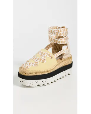Stella McCartney Gaia キャンバス エスパドリーユ ロゴリボン Banana - サムネイル2