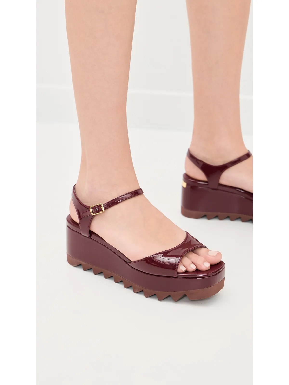 Stella McCartney エリース パテント アルター マット サンダル - 画像3