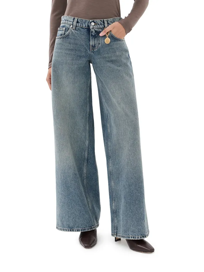 Stella McCartney Stella McCartney ミッドブルーのワイドレッグジーンズ サイズ25の商品画像