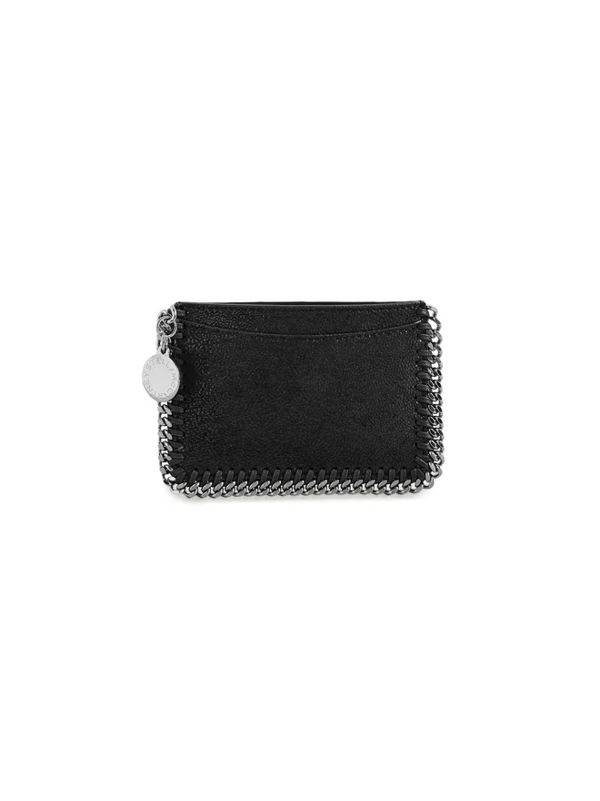 Stella McCartney Stella McCartney フェラベラ フラットカードホルダー エコ シャギー・ディア ルテニウムチェーン ブラックの商品画像
