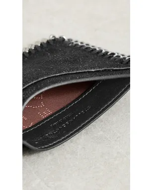 Stella McCartney フェラベラ フラットカードホルダー エコ シャギー・ディア ルテニウムチェーン ブラック - サムネイル5