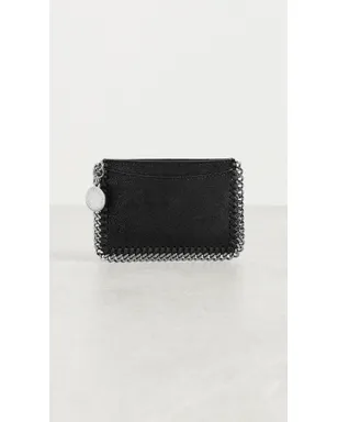 Stella McCartney フェラベラ フラットカードホルダー エコ シャギー・ディア ルテニウムチェーン ブラック - サムネイル2