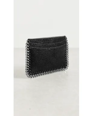 Stella McCartney フェラベラ フラットカードホルダー エコ シャギー・ディア ルテニウムチェーン ブラック - サムネイル3