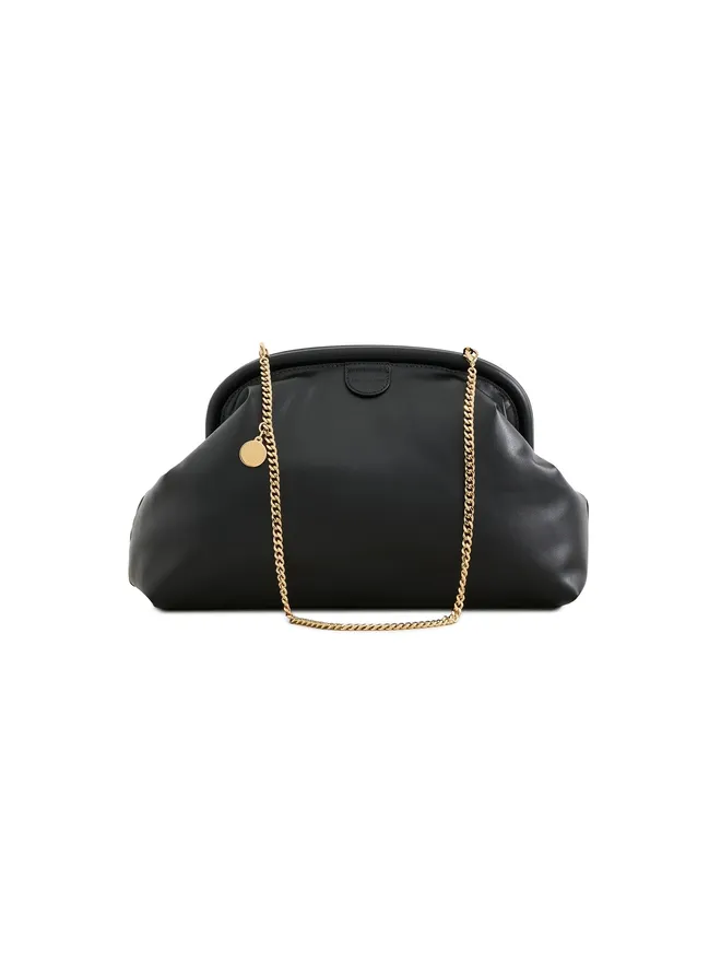 Stella McCartney Stella McCartney Falabella パデッド ソフト クラッチ ブラックの商品画像