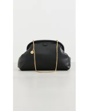 Stella McCartney Falabella パデッド ソフト クラッチ ブラック - サムネイル2