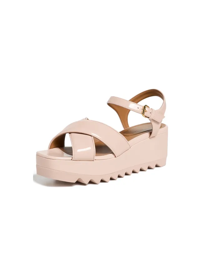 Stella McCartney Stella McCartney エリゼ クリスクロス ヴィーガン サンダル バレエピンク 39の商品画像