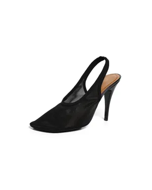 Stella McCartney スリングバックストレッチメッシュパンプス ブラック 37 - サムネイル1