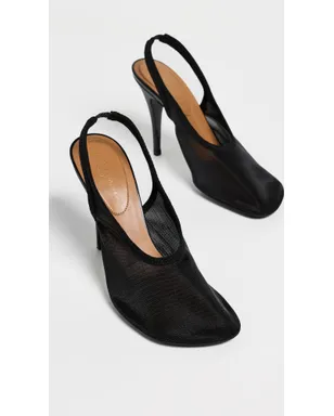 Stella McCartney スリングバックストレッチメッシュパンプス ブラック 37 - サムネイル5