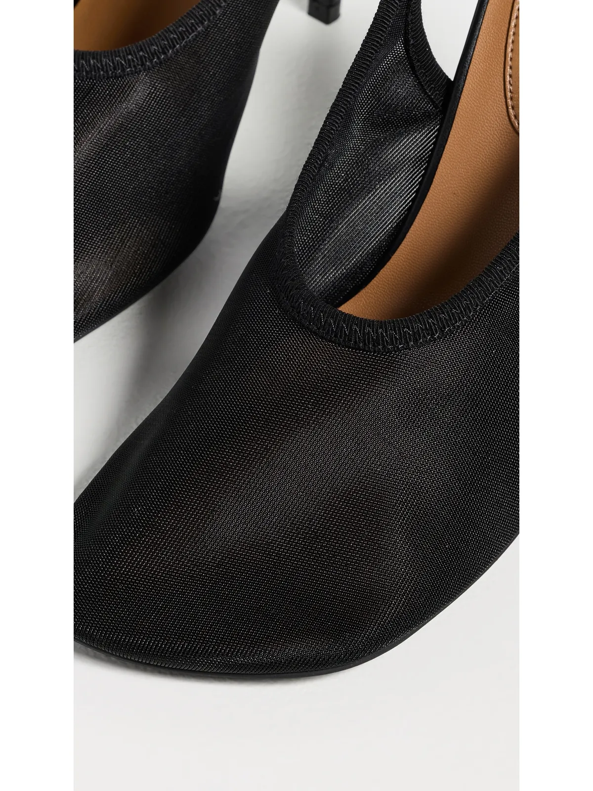 Stella McCartney スリングバックストレッチメッシュパンプス ブラック 37 - 画像6