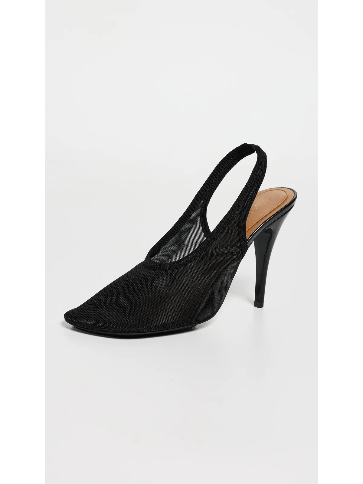Stella McCartney スリングバックストレッチメッシュパンプス ブラック 37 - 画像2