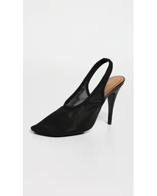 Stella McCartney スリングバックストレッチメッシュパンプス ブラック 37 - サムネイル2