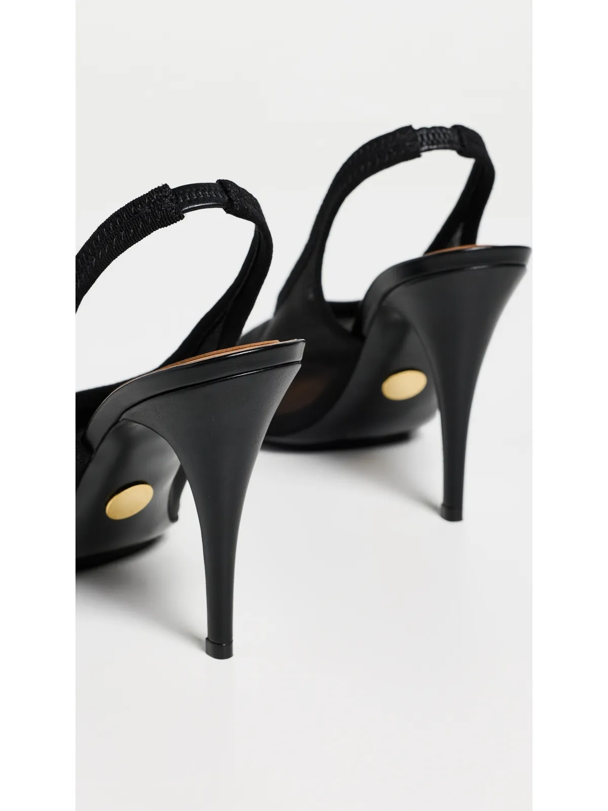 Stella McCartney スリングバックストレッチメッシュパンプス ブラック 37 - 画像4