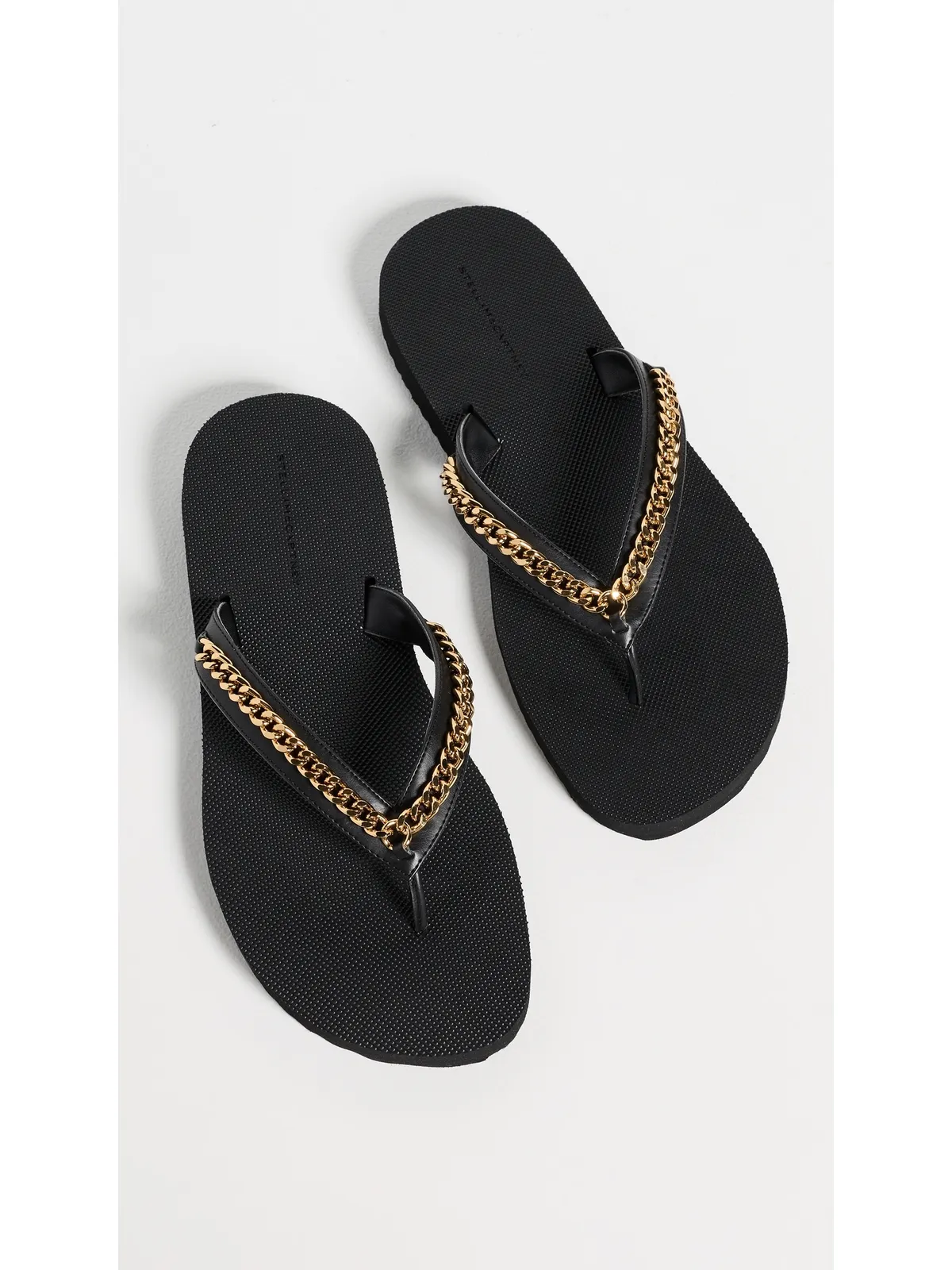 Stella McCartney Falabella チェーン付きフリップフロップ ブラック - 画像2