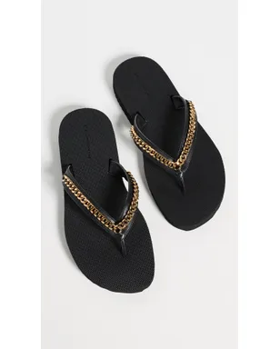 Stella McCartney Falabella チェーン付きフリップフロップ ブラック - サムネイル2