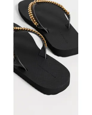 Stella McCartney Falabella チェーン付きフリップフロップ ブラック - サムネイル4