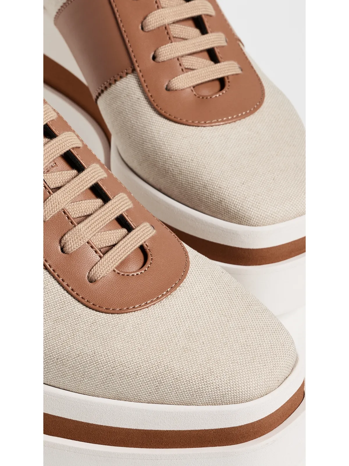 Stella McCartney 塩と胡椒 キャンバス Sneakelyse エクリュ - 画像6