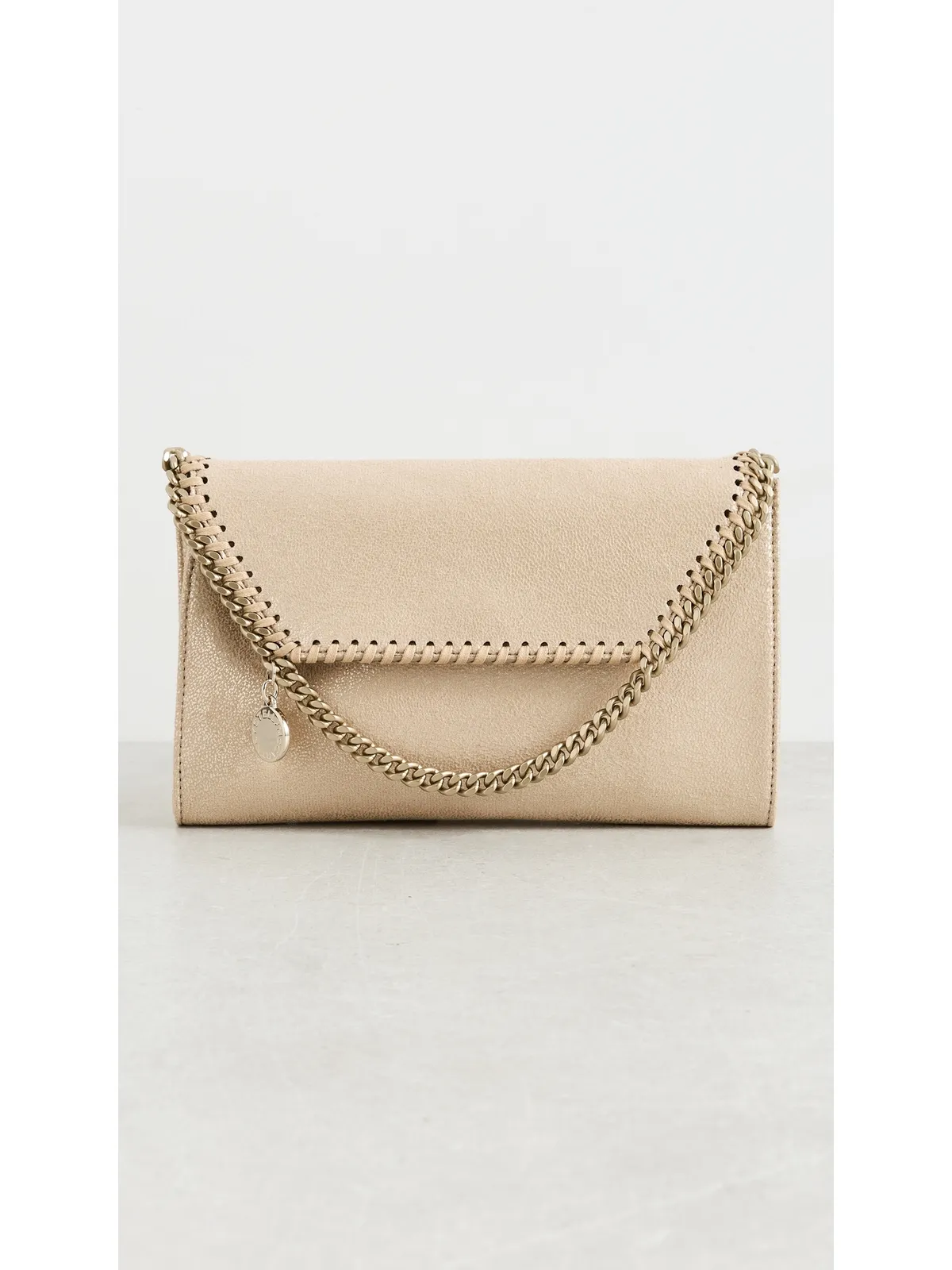 Stella McCartney ファラベラ エコ シャイニー ドット チャモア ウォレット・オン・チェーン ゴールド 1サイズ - 画像2