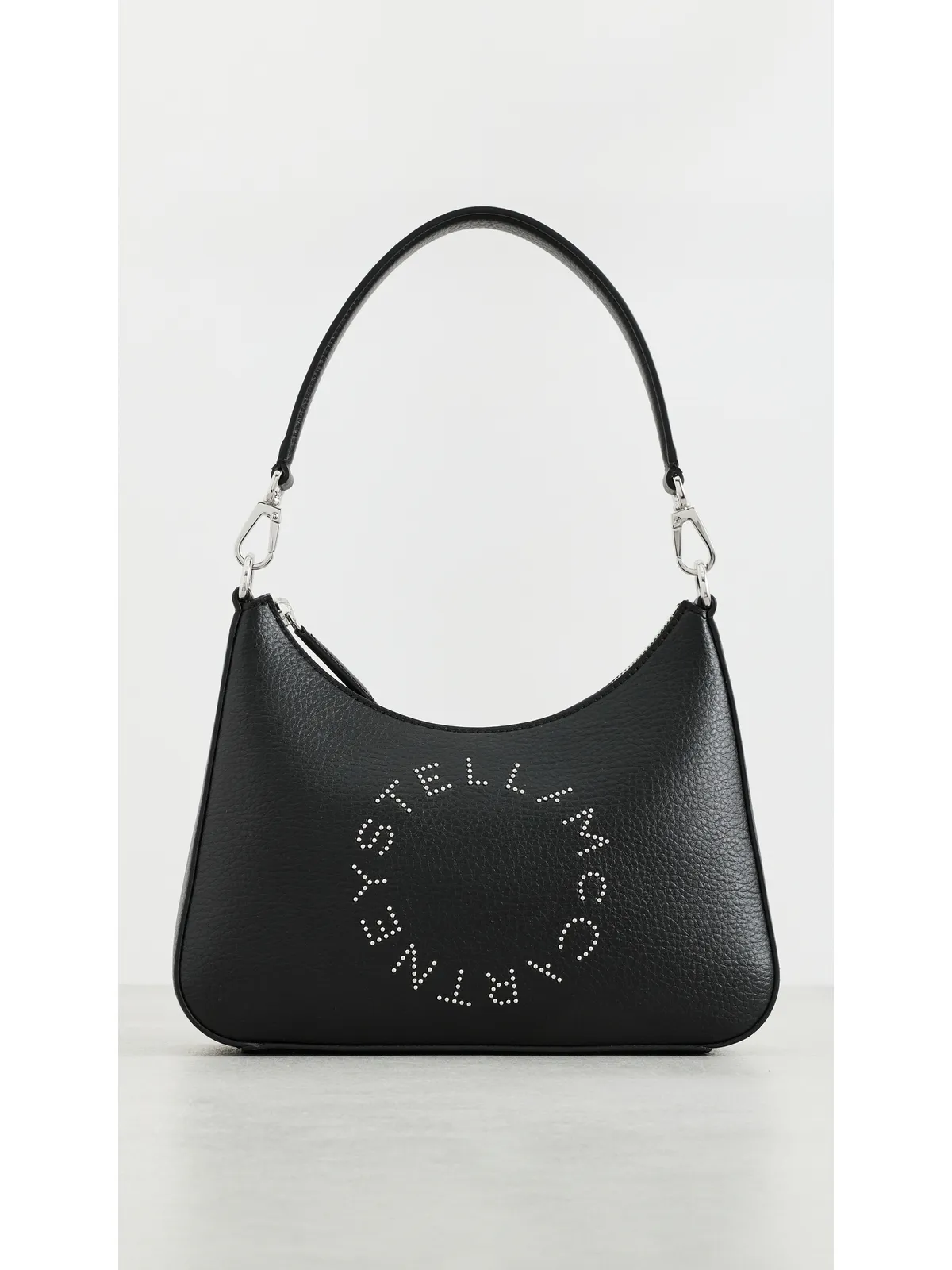 Stella McCartney エコ型押しロゴ ホーボーショルダーバッグ ブラック - 画像2