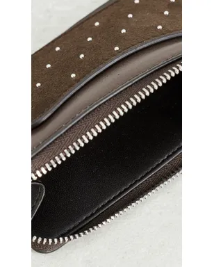 Stella McCartney Ryder スタッズ付きジップカードホルダー モカ ワンサイズ - サムネイル5