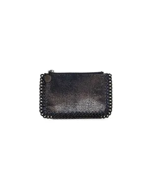 Stella McCartney ファラベラ ZIP カードホルダー エコ シャイニー ドット チャモアス ダークネイビー - サムネイル1