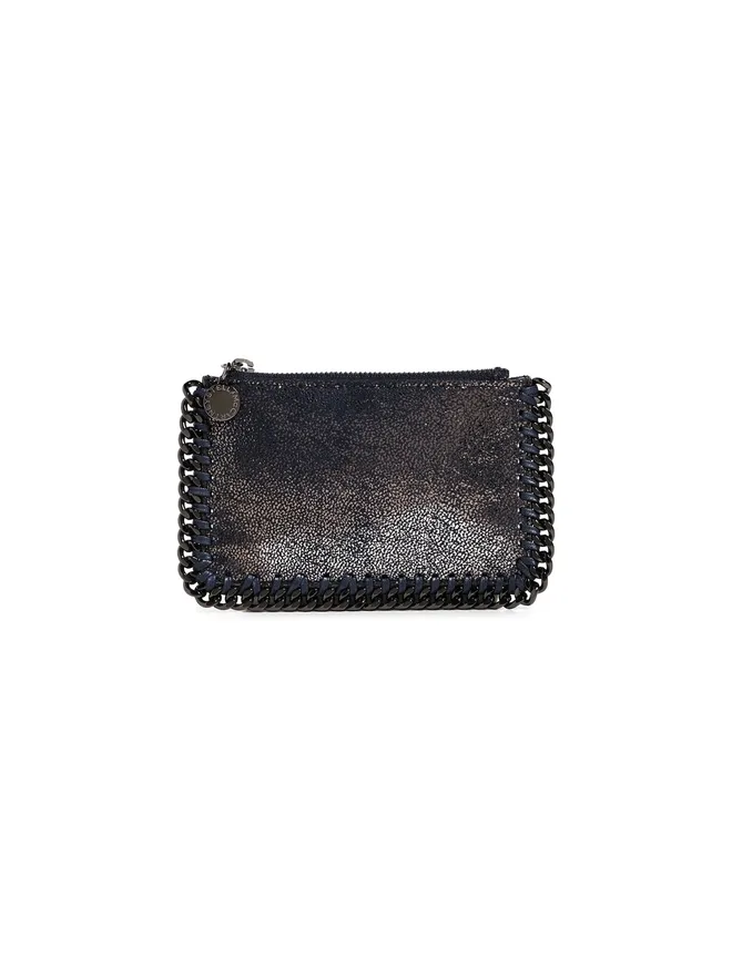 Stella McCartney Stella McCartney ファラベラ ZIP カードホルダー エコ シャイニー ドット チャモアス ダークネイビーの商品画像