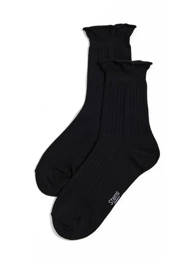 Stems Stems オーナ ロールトップソックス ブラック 2パックの商品画像