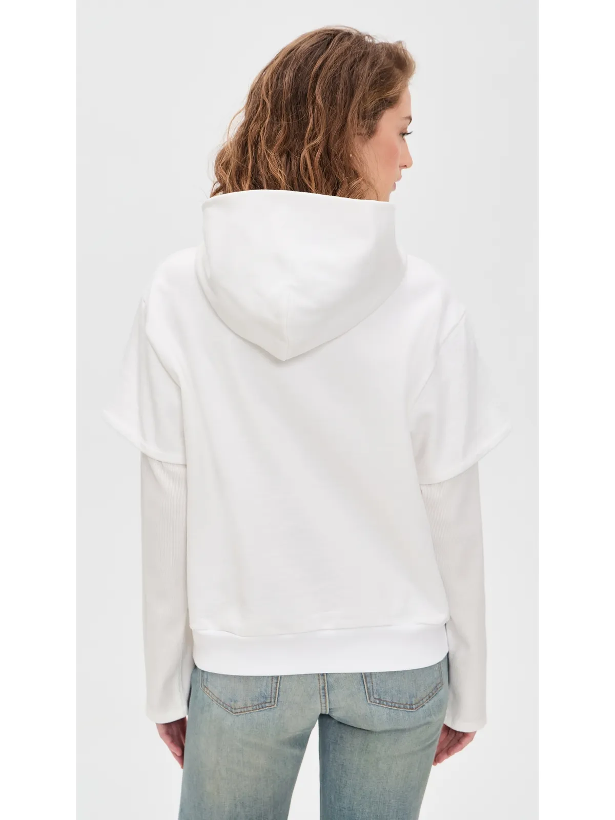 Still Here ミルク色 2Tee スウェットシャツ - 画像3