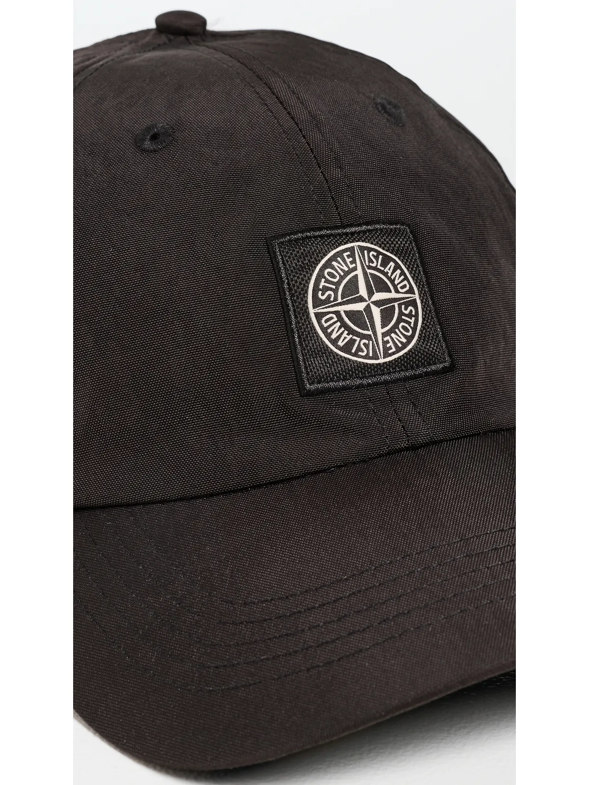 Stone Island ナイロンオックスフォード ベースボールキャップ ブラック フリーサイズ - 画像4