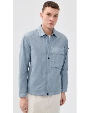 Stone Island ナイロン ガーメントダイ オーバーシャツ ダークブルー M - サムネイル2